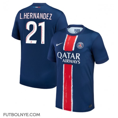 Camiseta Paris Saint-Germain Lucas Hernandez #21 Primera Equipación 2024-25 manga corta